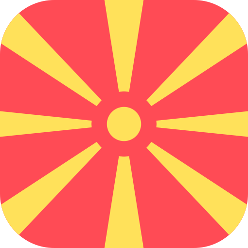 republika macedonii Flags Rounded square ikona