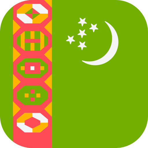 turkmenistan Flags Rounded square icon