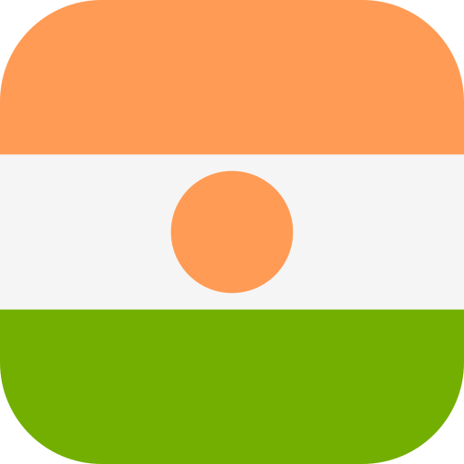 niger Flags Rounded square icona