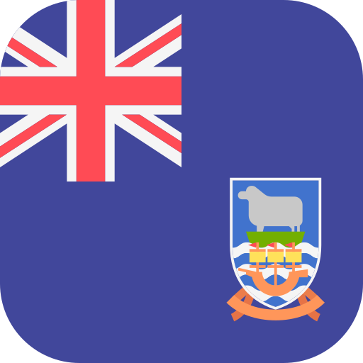 isole falkland Flags Rounded square icona