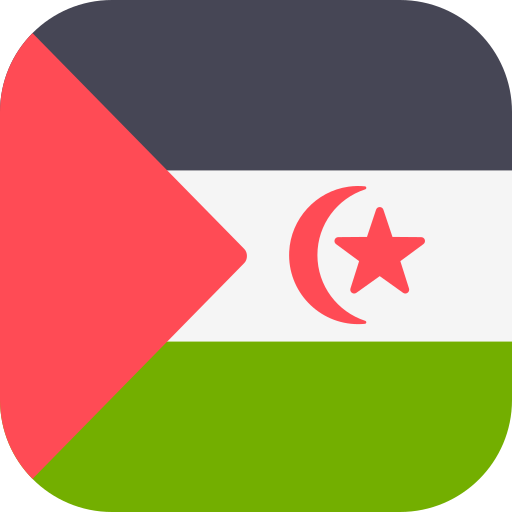 república Árabe saharaui democrática Flags Rounded square icono