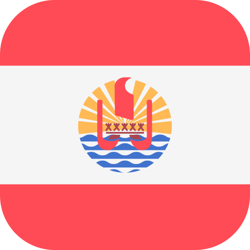 French polynesia Flags Rounded square icon