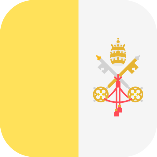 ciudad del vaticano Flags Rounded square icono