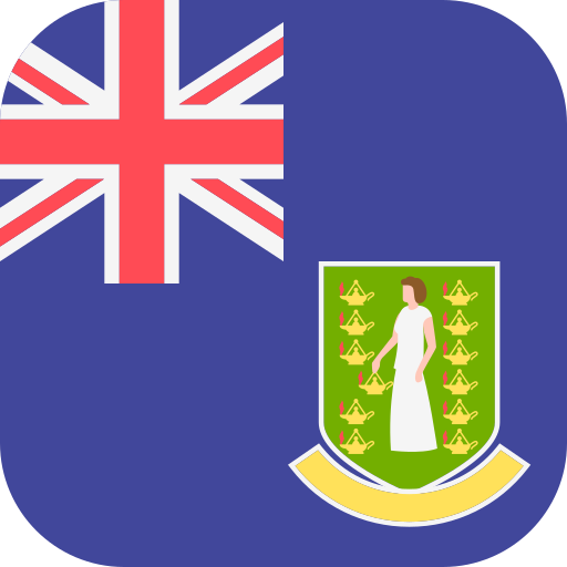 isole vergini britanniche Flags Rounded square icona
