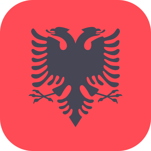 albania Flags Rounded square icono