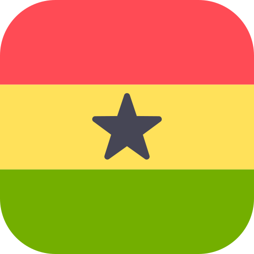 ghana Flags Rounded square icona