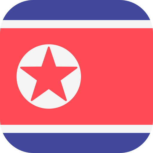 North korea Flags Rounded square icon