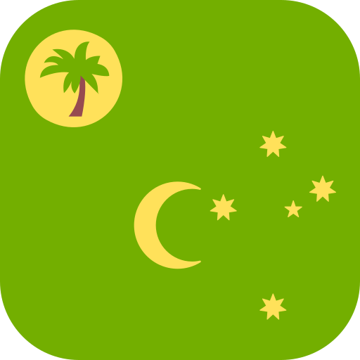 Cocos island Flags Rounded square icon