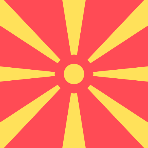 repubblica di macedonia Flags Square icona