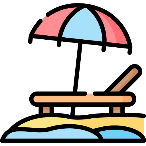 해변 의자 Special Lineal color icon