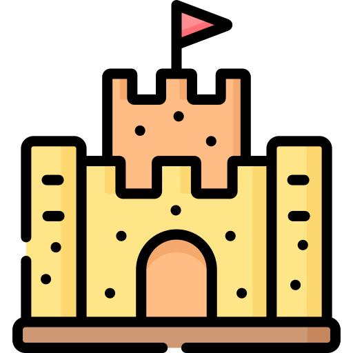 Sand castle Special Lineal color icon