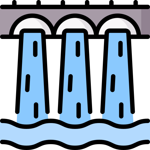 represa Special Lineal color icono