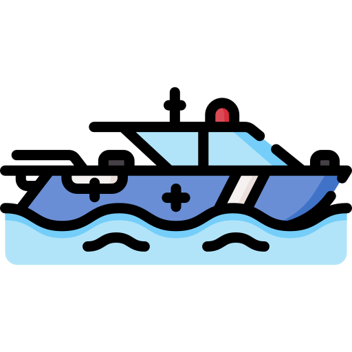 rescate marítimo Special Lineal color icono