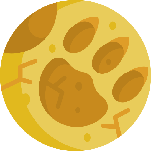 huella Detailed Flat Circular Flat icono