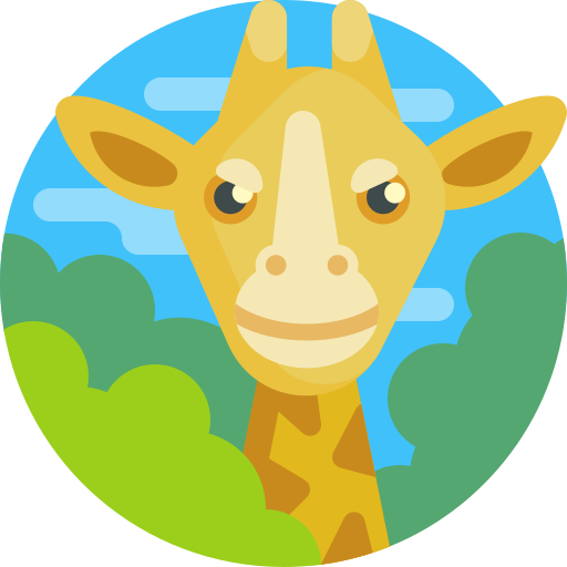 giraffa Detailed Flat Circular Flat icona