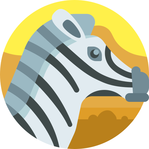 zebra Detailed Flat Circular Flat Ícone