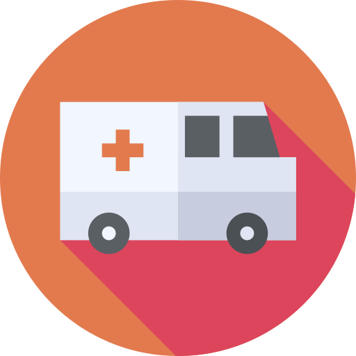 Ambulance Flat Circular Flat icon