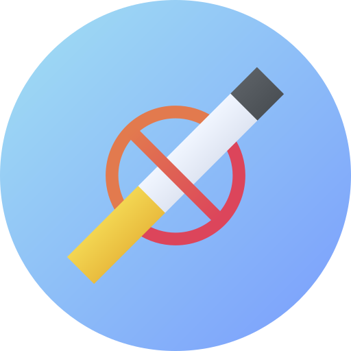 Не курить Flat Circular Gradient иконка