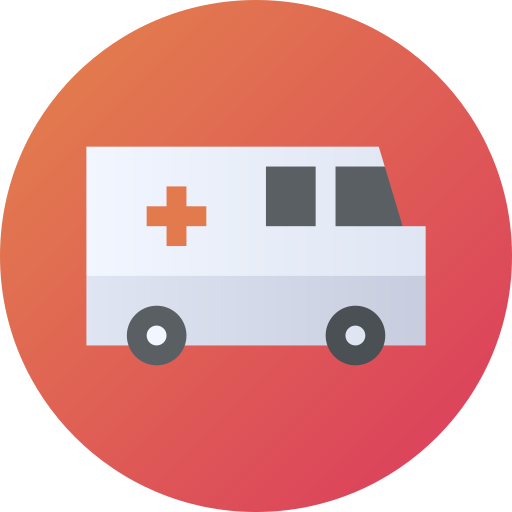 Ambulance Flat Circular Gradient icon