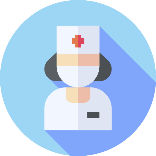 krankenschwester Flat Circular Flat icon