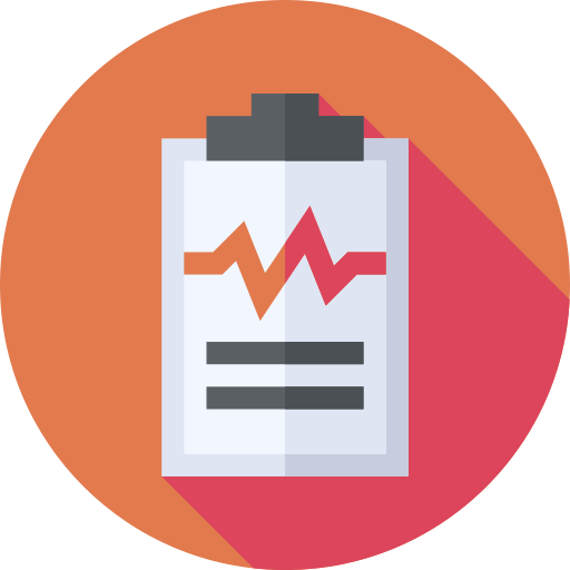 cardiogram Flat Circular Flat icoon