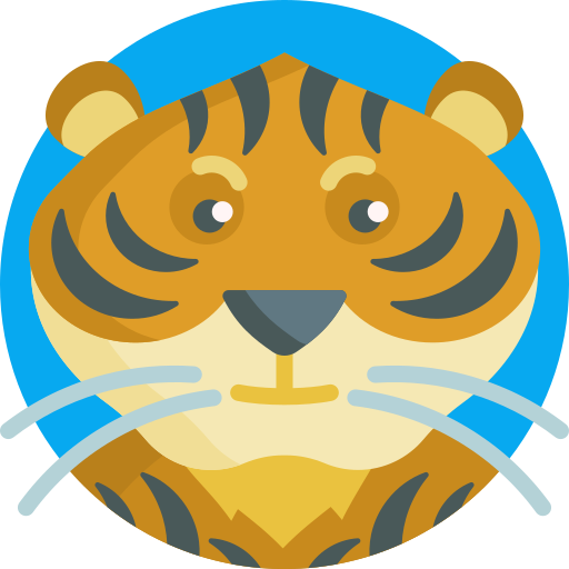 tygrys Detailed Flat Circular Flat ikona