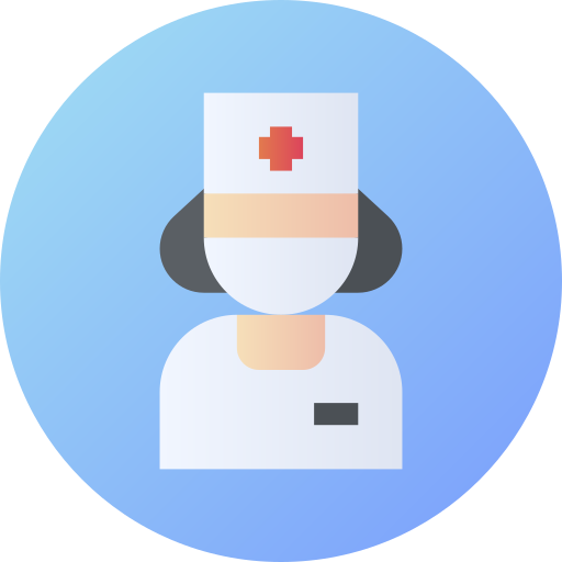 verpleegkundige Flat Circular Gradient icoon