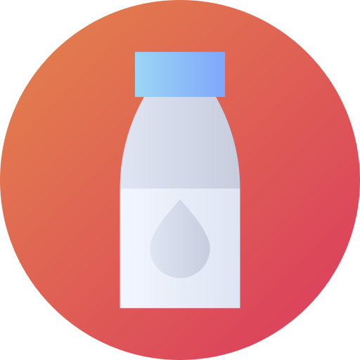 mleko Flat Circular Gradient ikona