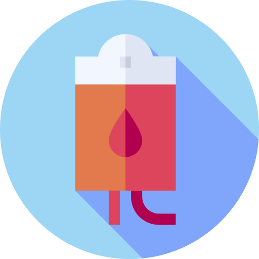 trasfusione di sangue Flat Circular Flat icona