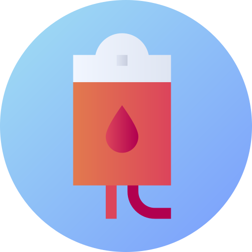 bloedtransfusie Flat Circular Gradient icoon