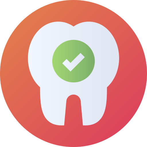 Tooth Flat Circular Gradient icon