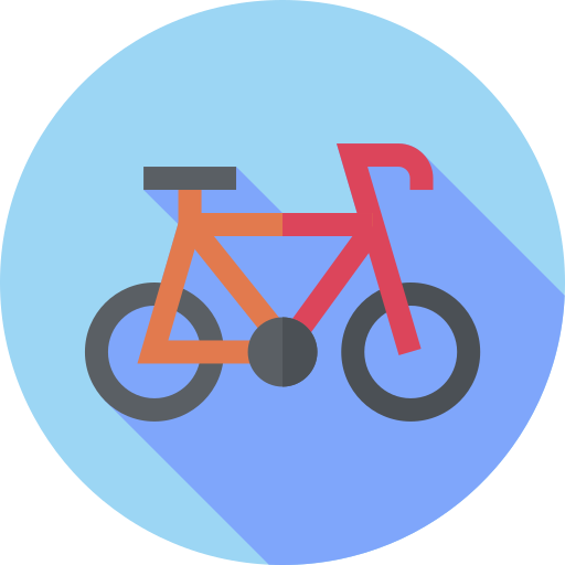 bicicleta Flat Circular Flat Ícone