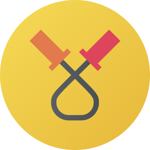 Skipping rope Flat Circular Gradient icon