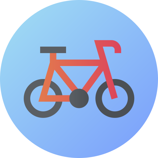 fiets Flat Circular Gradient icoon