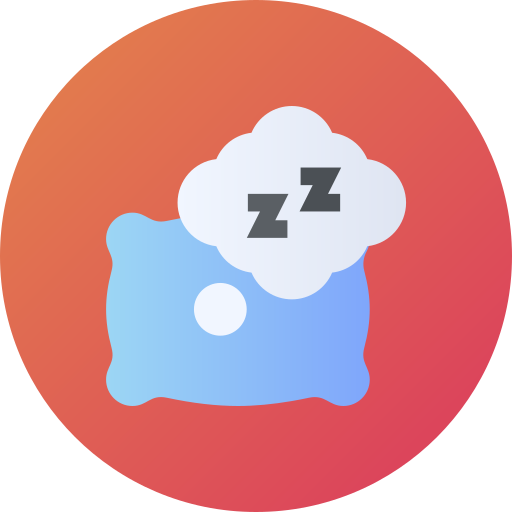 spać Flat Circular Gradient ikona