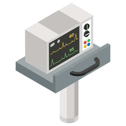 monitor de ecg Generic Isometric icono
