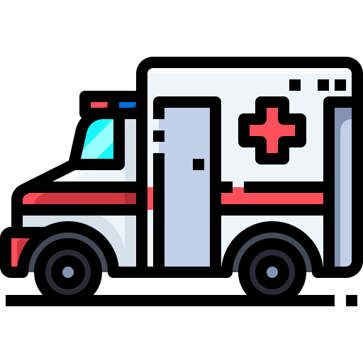 krankenwagen Justicon Lineal Color icon