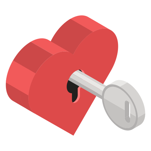 Heart lock Generic Isometric icon