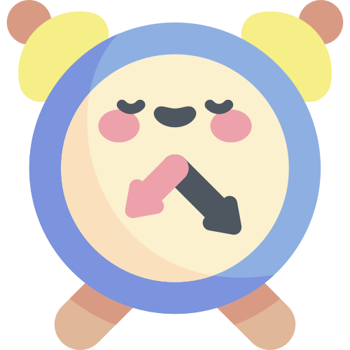 Alarm clock Kawaii Flat icon