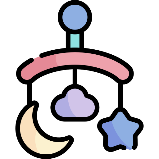 Детская кроватка Kawaii Lineal color иконка