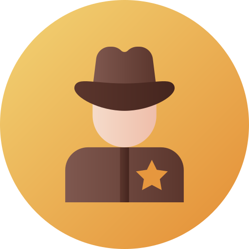 sheriff Flat Circular Gradient icoon