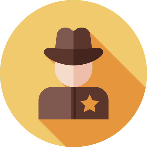Sheriff Flat Circular Flat icon