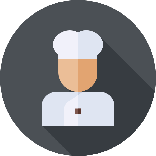 chef Flat Circular Flat icoon