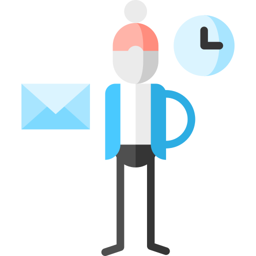 Email Puppet Characters Flat icon