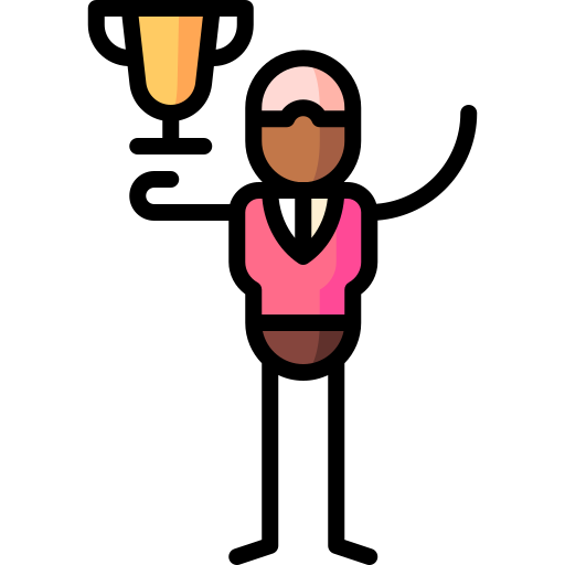 Success Puppet Characters Lineal Color icon
