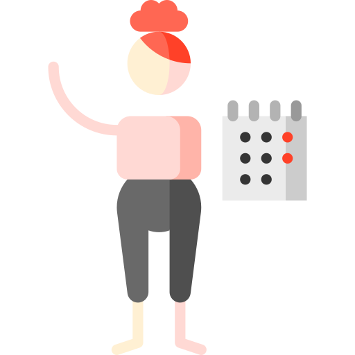 Calendar Puppet Characters Flat icon