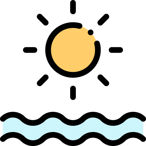 Sun Detailed Rounded Lineal color icon