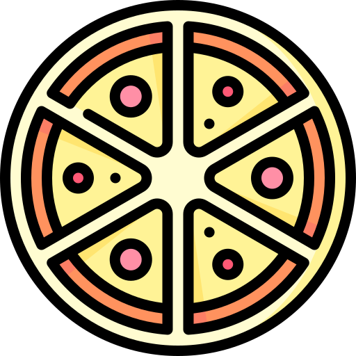 pizza Special Lineal color icoon