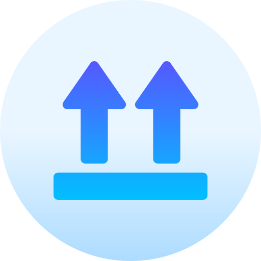 Arrow up Basic Gradient Circular icon