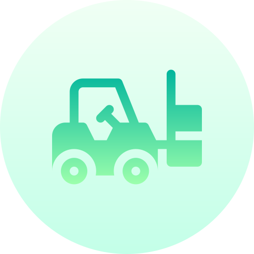Lift truck Basic Gradient Circular icon